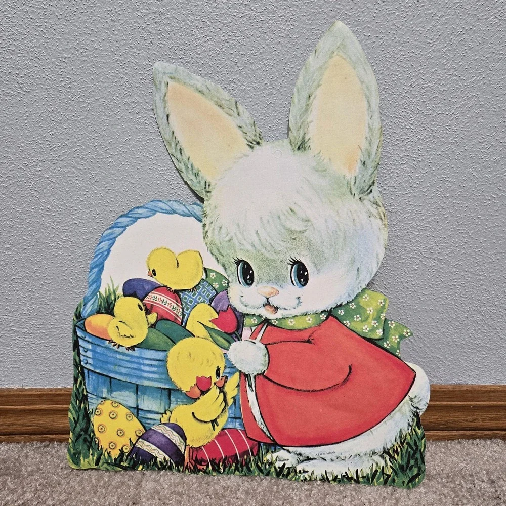 Easter Bunny Cardboard Die‎ Cut Chicks Basket Eggs Tulip Bunny